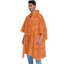 Orange-chaotic Men s Hooded Rain Ponchos View2