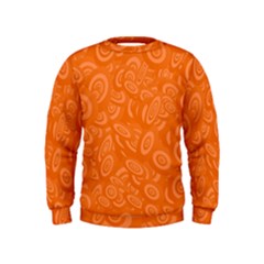 Orange-ellipse Kids  Sweatshirt by nateshop