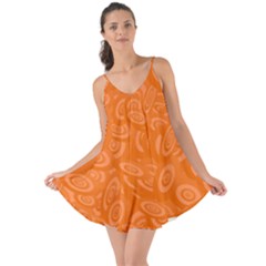 Orange-ellipse Love The Sun Cover Up by nateshop