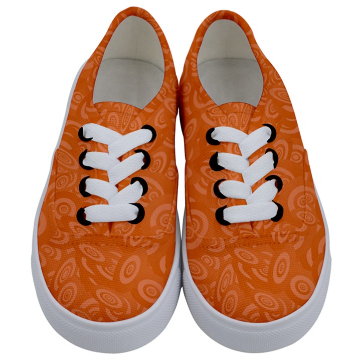 Orange-ellipse Kids  Classic Low Top Sneakers