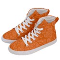 Orange-ellipse Women s Hi-Top Skate Sneakers View2