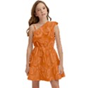 Orange-ellipse Kids  One Shoulder Party Dress View1