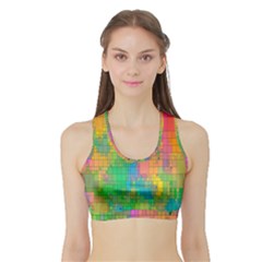 Pixel-79 Sports Bra With Border by nateshop