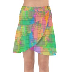 Pixel-79 Wrap Front Skirt