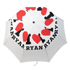 I Love Ryan Folding Umbrellas by ilovewhateva