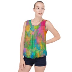 Pixel-79 Bubble Hem Chiffon Tank Top by nateshop