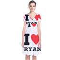 I love ryan Short Sleeve Front Wrap Dress View1