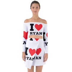 I Love Ryan Off Shoulder Top With Skirt Set by ilovewhateva