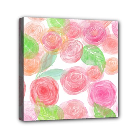 Roses-50 Mini Canvas 6  X 6  (stretched) by nateshop