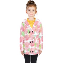 Roses-50 Kids  Double Breasted Button Coat by nateshop