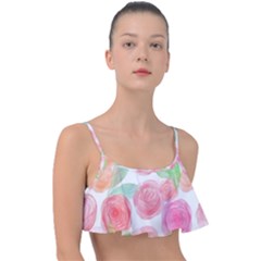 Roses-50 Frill Bikini Top by nateshop