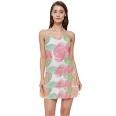 Roses-50 Short Frill Dress by nateshop