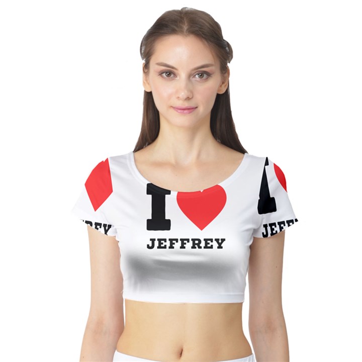 I love jeffrey Short Sleeve Crop Top