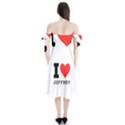 I love jeffrey Shoulder Tie Bardot Midi Dress View2