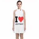 I love jeffrey Velvet Halter Neckline Dress  View1