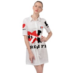 I Love Jeffrey Belted Shirt Dress by ilovewhateva