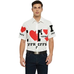 I Love Jeffrey Men s Short Sleeve Pocket Shirt  by ilovewhateva