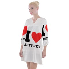 I Love Jeffrey Open Neck Shift Dress by ilovewhateva