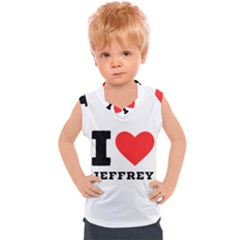 I Love Jeffrey Kids  Sport Tank Top