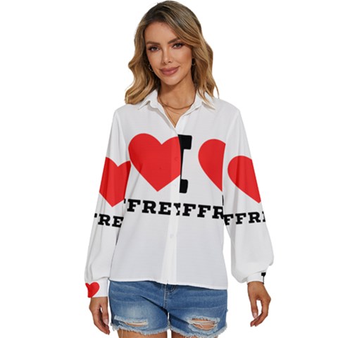 I Love Jeffrey Women s Long Sleeve Button Down Shirt by ilovewhateva