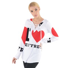 I Love Jeffrey Tie Up Tee by ilovewhateva