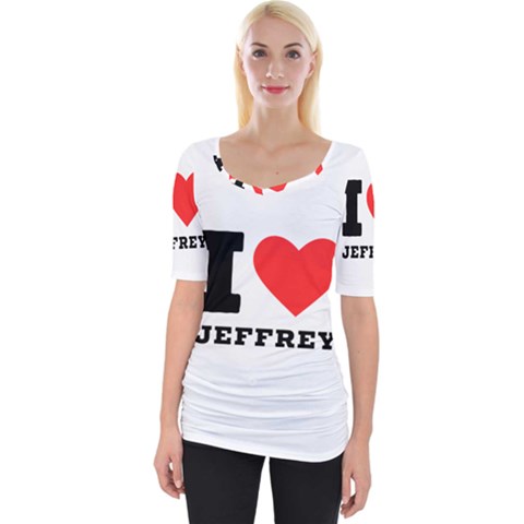 I Love Jeffrey Wide Neckline Tee by ilovewhateva