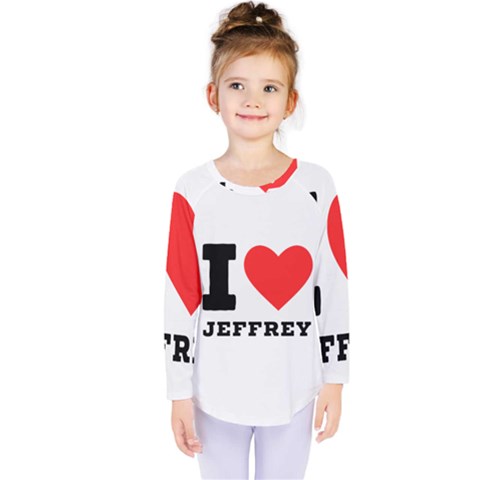 I Love Jeffrey Kids  Long Sleeve Tee by ilovewhateva