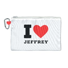 I Love Jeffrey Canvas Cosmetic Bag (large) by ilovewhateva