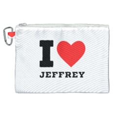 I Love Jeffrey Canvas Cosmetic Bag (xl)