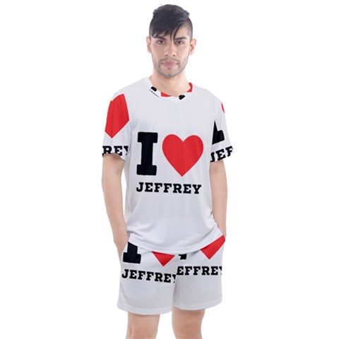 I Love Jeffrey Men s Mesh Tee And Shorts Set by ilovewhateva