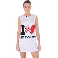 I Love Jeffrey Lace Up Front Bodycon Dress by ilovewhateva