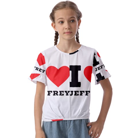 I Love Jeffrey Kids  Cuff Sleeve Scrunch Bottom Tee by ilovewhateva