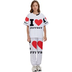 I Love Jeffrey Kids  Tee And Pants Sports Set by ilovewhateva