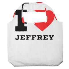 I Love Jeffrey Premium Foldable Grocery Recycle Bag by ilovewhateva