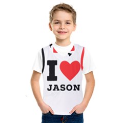 I Love Jason Kids  Basketball Tank Top by ilovewhateva