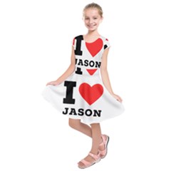 I Love Jason Kids  Short Sleeve Dress by ilovewhateva