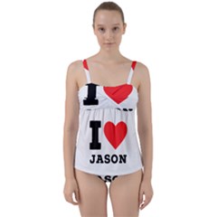 I Love Jason Twist Front Tankini Set by ilovewhateva