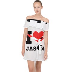 I Love Jason Off Shoulder Chiffon Dress by ilovewhateva