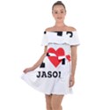 I love jason Off Shoulder Velour Dress View1