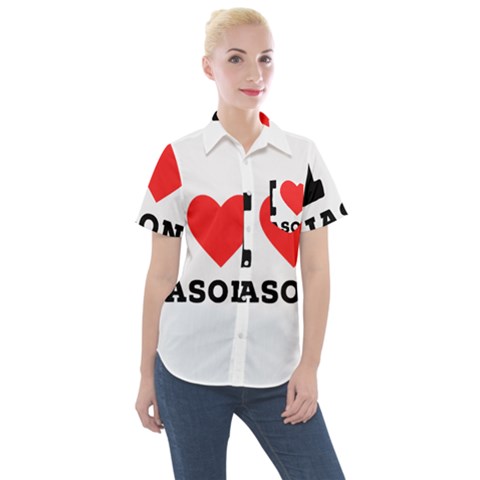 I Love Jason Women s Short Sleeve Pocket Shirt by ilovewhateva