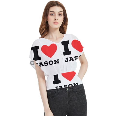 I Love Jason Butterfly Chiffon Blouse by ilovewhateva