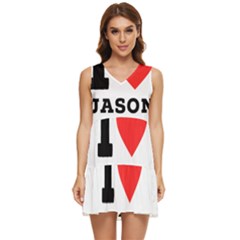 I Love Jason Tiered Sleeveless Mini Dress by ilovewhateva