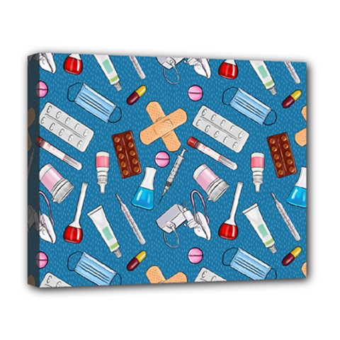 Medicine Pattern Deluxe Canvas 20  X 16  (stretched) by SychEva