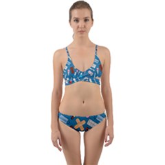 Medicine Pattern Wrap Around Bikini Set by SychEva