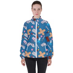 Medicine Pattern Women s High Neck Windbreaker by SychEva