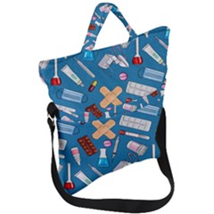 Medicine Pattern Fold Over Handle Tote Bag by SychEva