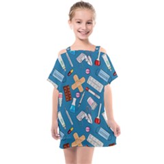 Medicine Pattern Kids  One Piece Chiffon Dress by SychEva