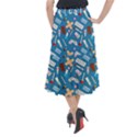 Medicine Pattern Midi Mermaid Skirt View2