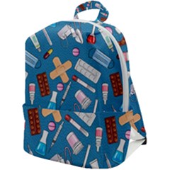 Medicine Pattern Zip Up Backpack by SychEva