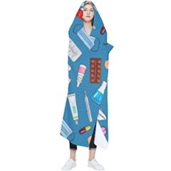 Medicine Pattern Wearable Blanket by SychEva